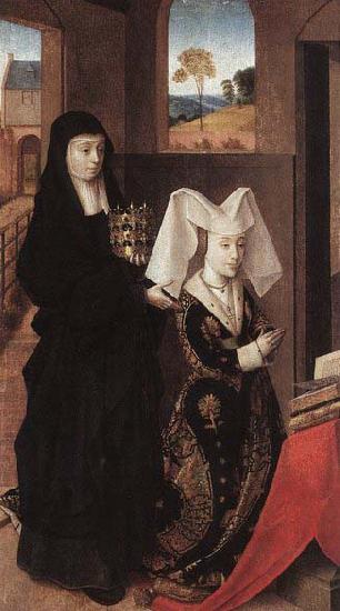 Petrus Christus Isabel of Portugal with St Elizabeth Sweden oil painting art
